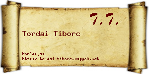 Tordai Tiborc névjegykártya